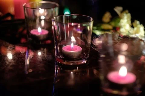 Candle of mourning Foto stock