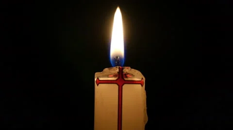Candle At Night 4K Stock Footage 43086377