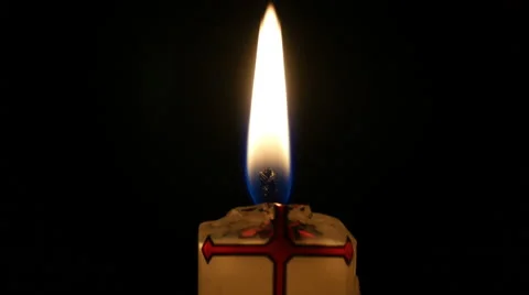 Candle At Night 4K Stock Footage 43086487