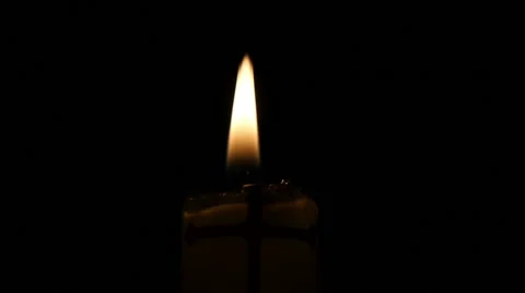 Candle At Night Stock Footage 43086132