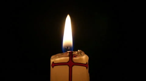 Candle At Night Stock Footage 43086155