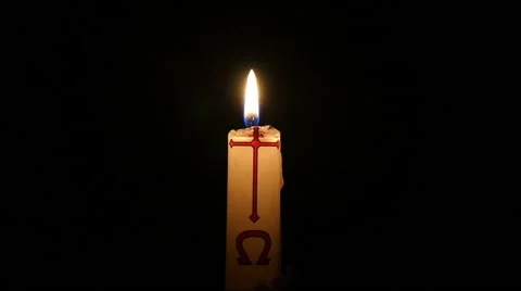 Candle At Night Stock Footage 43086195