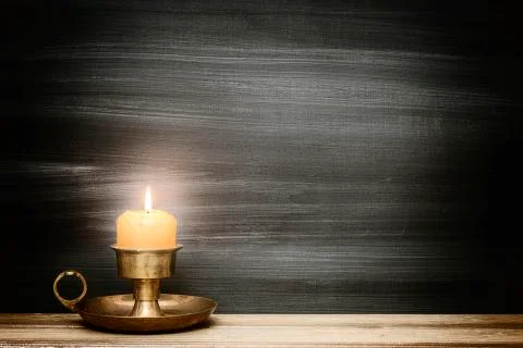 Candle at night. Stock Photos