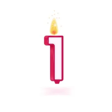 Candle number one Stock Illustration