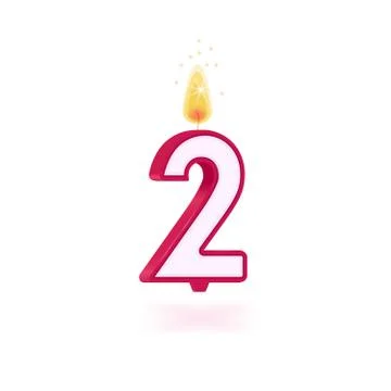 Candle number two Stock Illustration