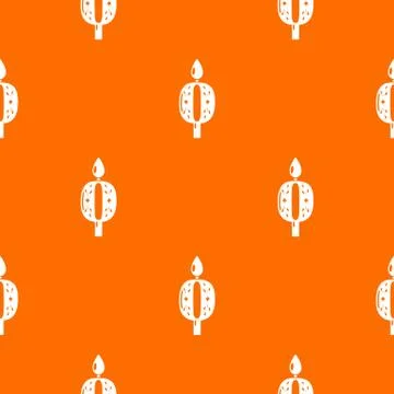 Candle numbering pattern vector orange 스톡 일러스트