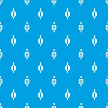 Candle numbering pattern vector seamless blue Stock Illustration