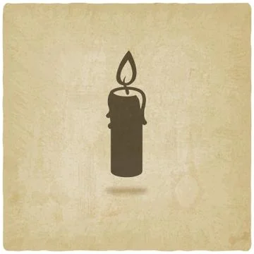 Candle old background Stock Illustration