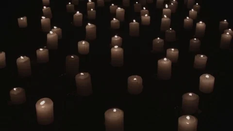 Candle Overhead Tracking Shot Stock Footage 79472366