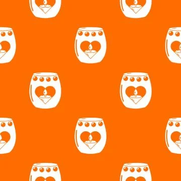 Candle passion pattern orange 스톡 일러스트