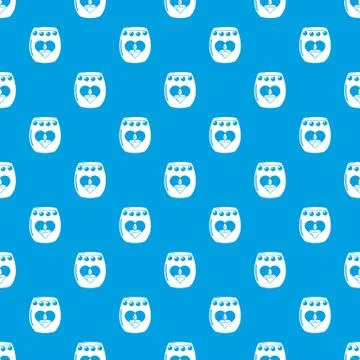 Candle passion pattern vector seamless blue Stock Illustration