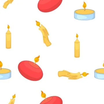 Candle pattern, cartoon style Illustrazione stock
