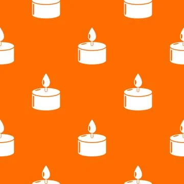 Candle pattern orange Stock Illustration