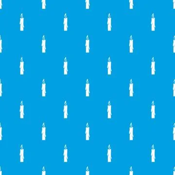 Candle pattern seamless blue イラスト素材