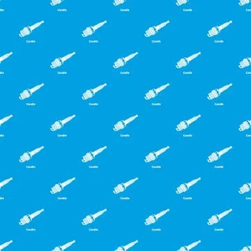 Candle pattern seamless blue Illustrazione stock