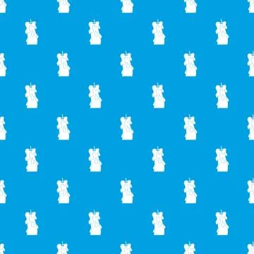 Candle pattern seamless blue Illustrazione stock