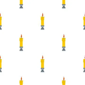 Candle pattern seamless イラスト素材