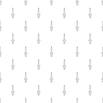 Candle pattern vector seamless Stock Illustration