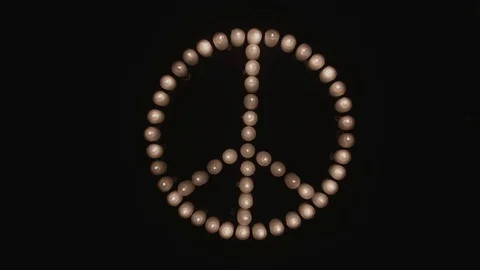 Candle Peace Sign Stock Footage