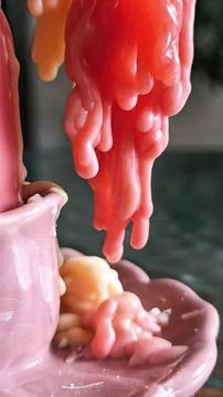 Candle pink  Stock Photos