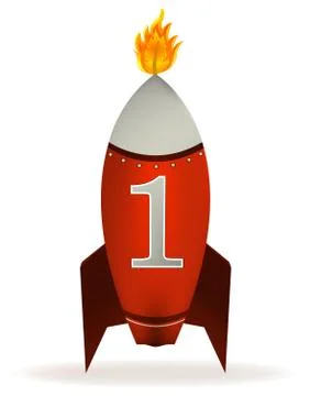 Candle like as red rocket Stock Illustration