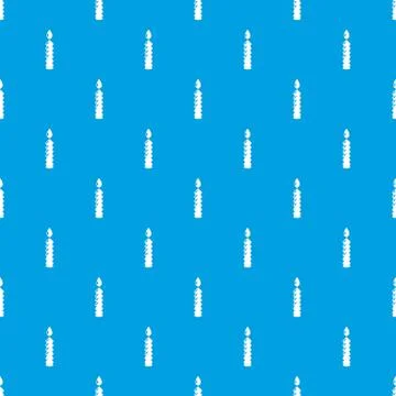 Candle relaxation pattern vector seamless blue イラスト素材