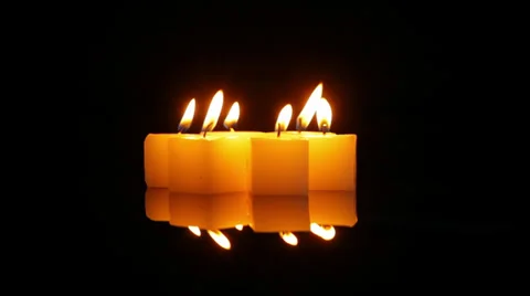 Candle revolve symbolic in the dark Video stock 39720594