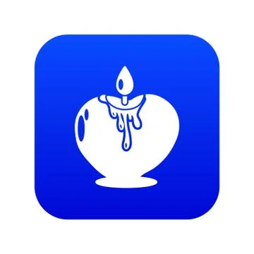 Candle romance icon, simple black style 스톡 일러스트