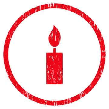 Candle Rounded Grainy Texture Icon Illustrazione stock