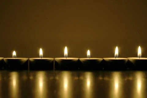 Candle row Stock Photos