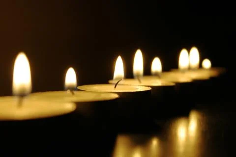 Candle row Stock Photos