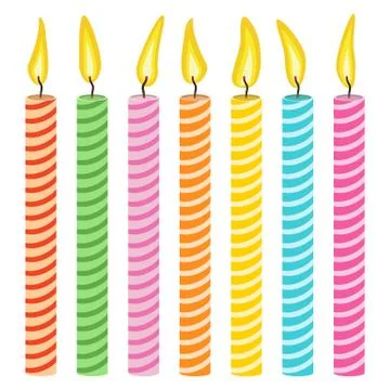 Candle set vector design illustration isolated on white background Stock Illustration