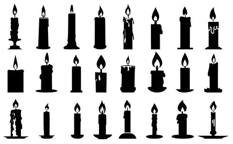Candle silhouette Stock Illustration