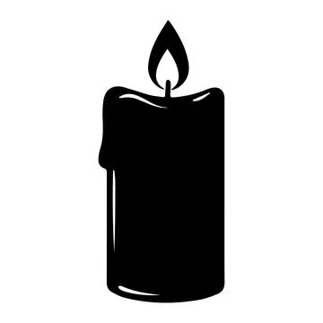 Candle Silhouette Illustrazione stock