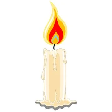 Candle Single Illustrazione stock