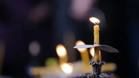 Candle in slow motion Stock Footage 84305682