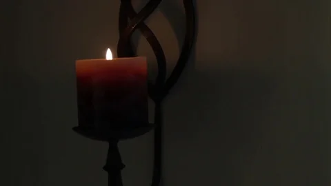 Candle, small fire Stock Footage 80061086