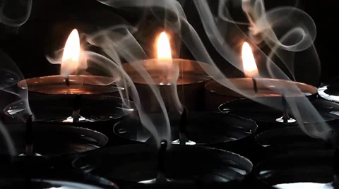 Candle Smoke Stock Footage 35867866