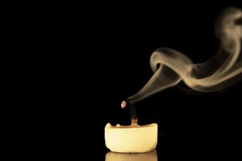 Candle Smoke 스톡 사진