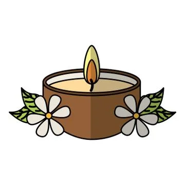 Candle spa aroma therapy Stock Illustration
