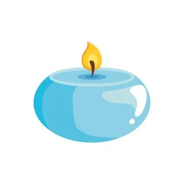 Candle spa blue Illustrazione stock