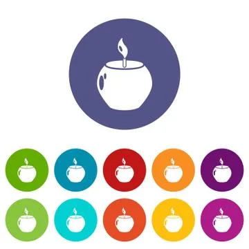 Candle spa icon, simple black style 스톡 일러스트
