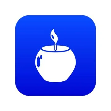 Candle spa icon, simple black style 스톡 일러스트
