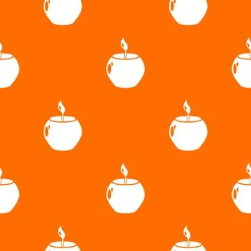 Candle spa pattern orange Stock-Illustration