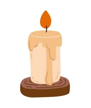 Candle on a stand. Stock Illustration