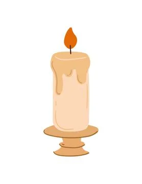 Candle on a stand Stock Illustration