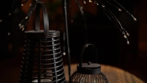 Candle stands in home interior 스톡 동영상 114224725