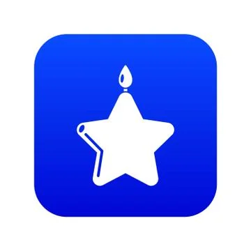 Candle star icon, simple black style 스톡 일러스트