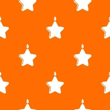 Candle star pattern vector orange 스톡 일러스트