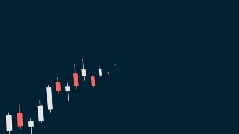 Candle stick chart moving up, stock market and exchange. Video stock 313806789